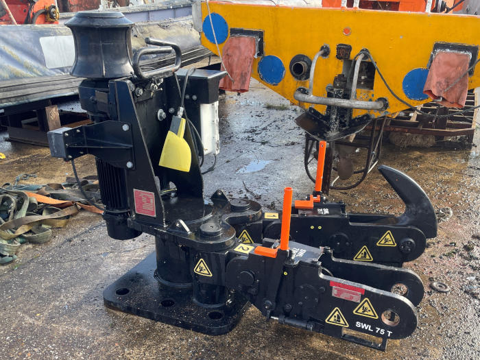  Quick Release Double  Hook 75ton with 20 ton capstan by Mampaey Industries